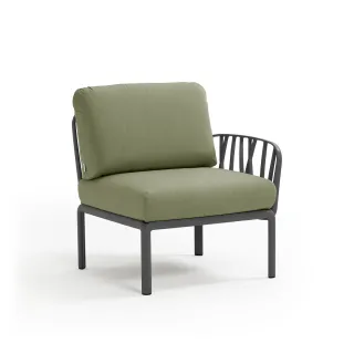 divano Komodo Elemento Terminale DX/SX ANTRACITE giungla Sunbrella®