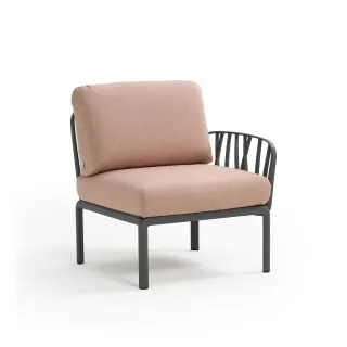divano Komodo Elemento Terminale DX/SX ANTRACITE rosa quarzo Sunbrella®