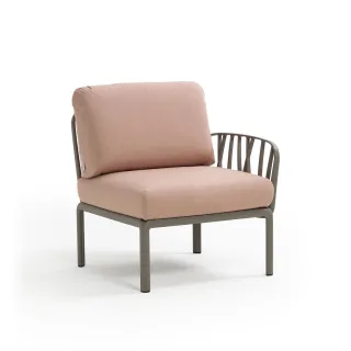 divano Komodo Elemento Terminale DX/SX TORTORA rosa quarzo Sunbrella®