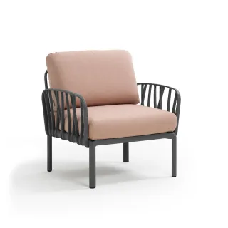 sofa Komodo Poltrona ANTRACITE rosa quarzo Sunbrella®