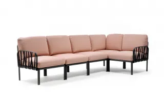 sofa Komodo 5 ANTRACITE rosa quarzo
