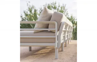 divano Maximo Gesso Perla Sunbrella da esterno