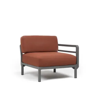 divano Maximo Elemento terminale Basalto Cannella Sunbrella