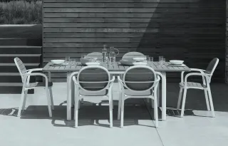 tavolo Alloro 210 Extensible bianco tortora - Palma Bianco Tortora