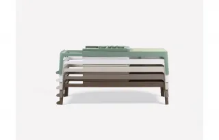 lettino prendisole Plano MENTA BIANCO CORDA TORTORA TABACCO