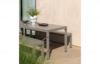 Set Rio Bench Alu verniciato tortora