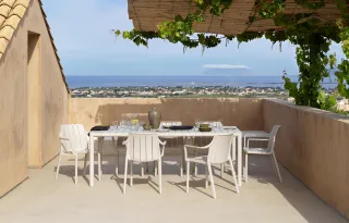 sedia Tiberina Armchair CORDA - tavolo Tevere CORDA verniciato corda